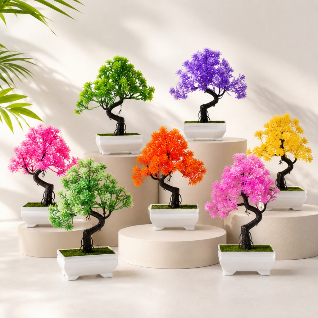 Plantas artificial decoração Bonsai Realista Com Vaso Enfeite Decorativa