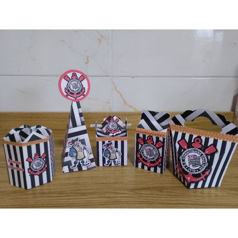 kit festa lembrancinha aniversário CORINTHIANS PERSONALIZADO