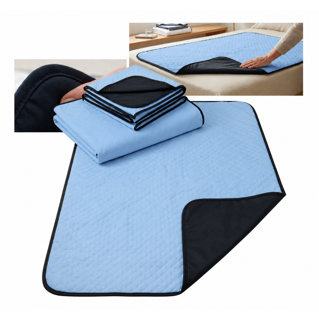 PROTETOR DE COLCHÃO DUPLA ABSORÇÃO - 3 Absorventes De Colchão Lavável Geriátrico 100x70