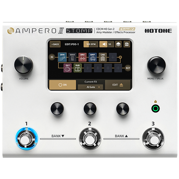 Hotone Ampero II Stomp (estoque no Brasil, com NF e Garantia).