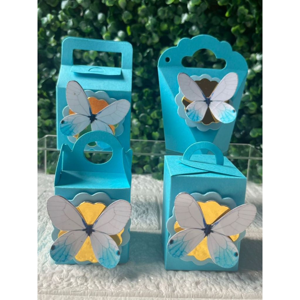 Kit Caixinhas Borboleta, Caixinhas Personalizadas, Lembrancinhas borboleta, PEGUE E MONTE, Caixinhas Lisa