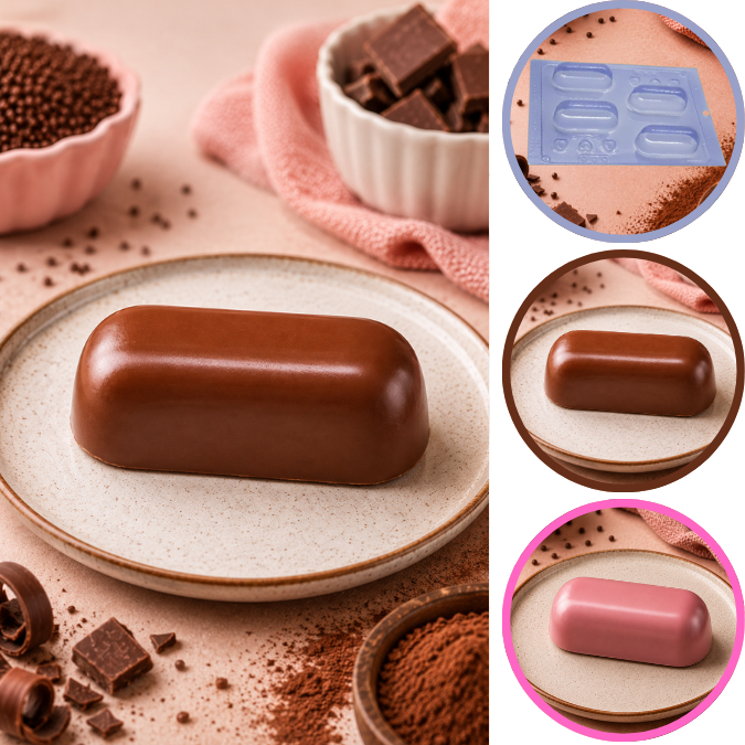 1~ 5 Forma Para Chocolate Especial 3 Partes Trufa Alongada P25 Porto (CHOCO)