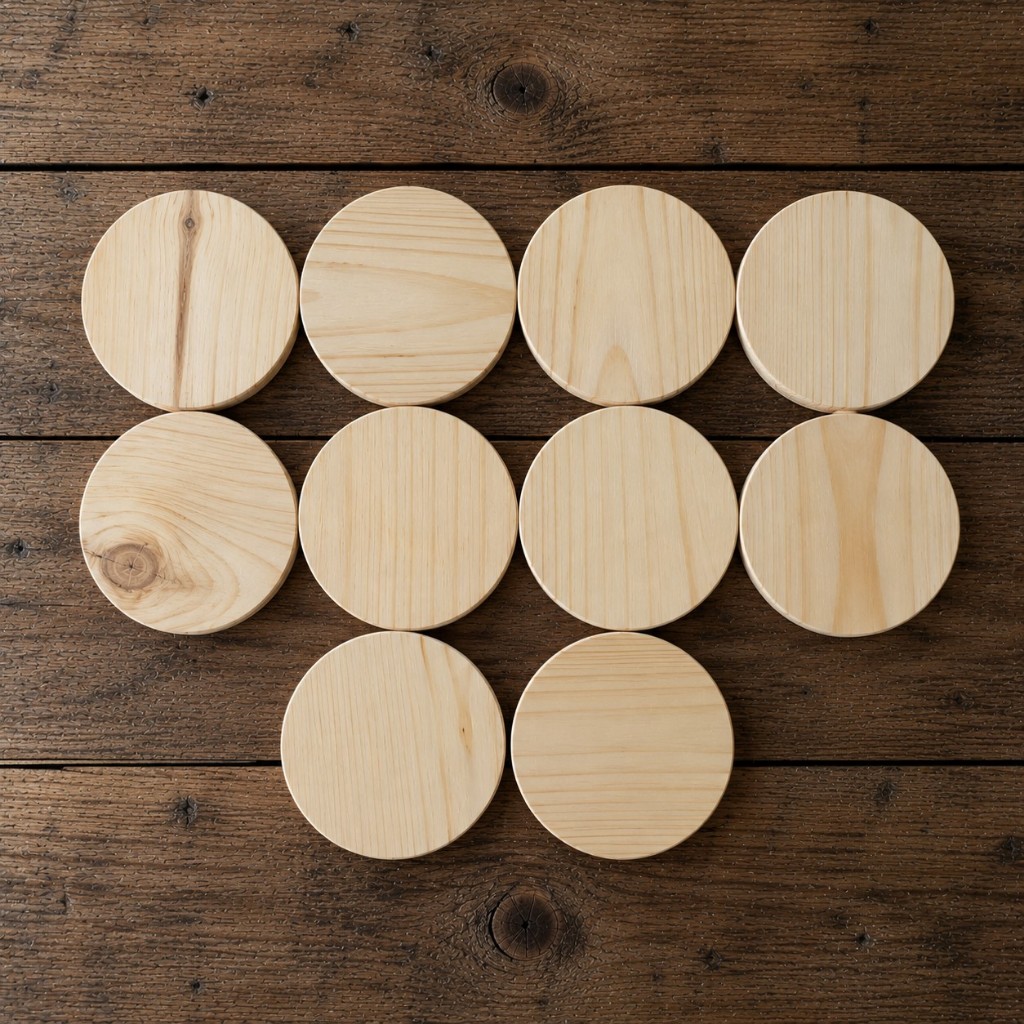 10 Bolacha De Madeira Pinus 14 Cm para artesanato ou trabalho em madeira