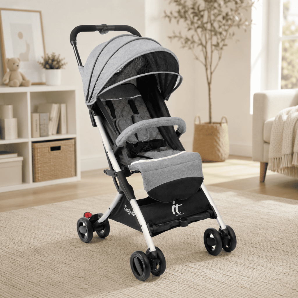 Carrinho de Bebê Burigotto Passeio Compacto It Prata até 15kgs