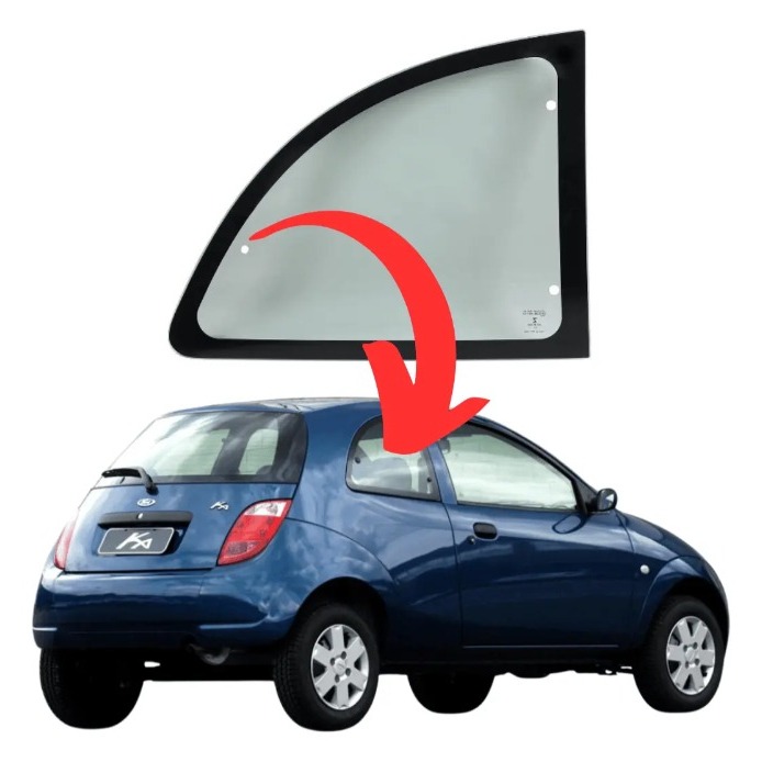 Vidro Movel Lateral Lado Direito Original Ford Ka 1999 até 2007 43R001150