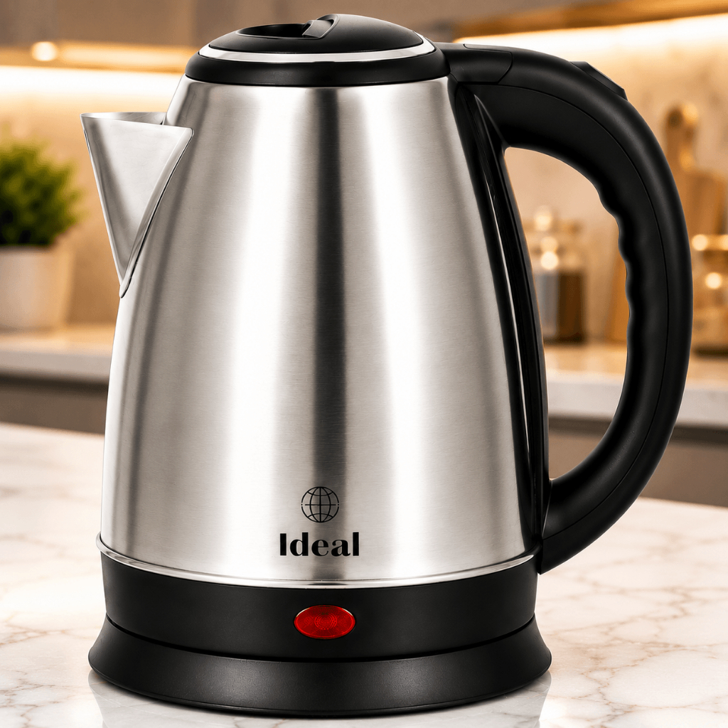 🎁✨Chaleira Elétrica Inox 1,8L 127V 1000W Ferve Água Rápido Desligamento Automático Segura Presente Dia Dos Pais