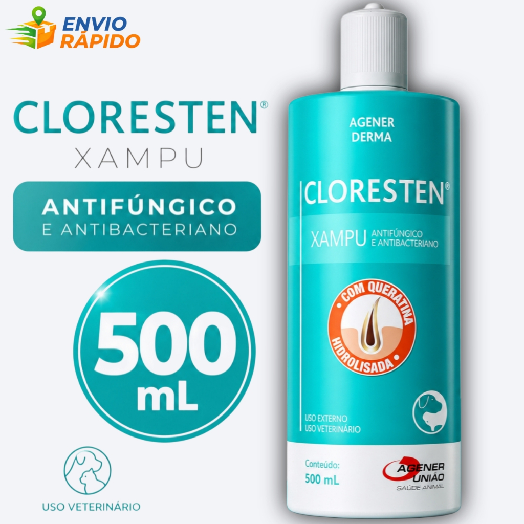 Shampoo Antibacteriano Agener Dr.clean Cloresten 500 MI