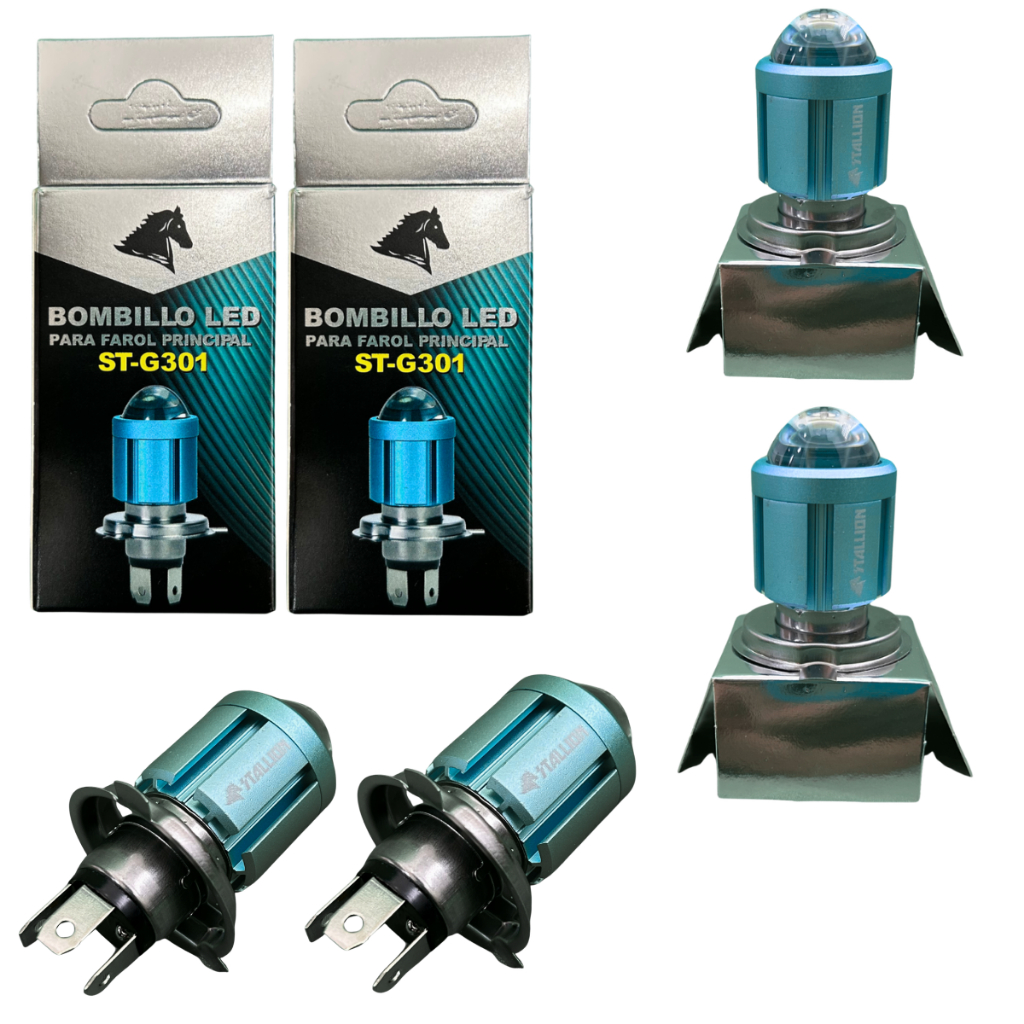 Par Lâmpadas H4 Bombillo G301 LED H4 6500K Super Branca Renault Kwid