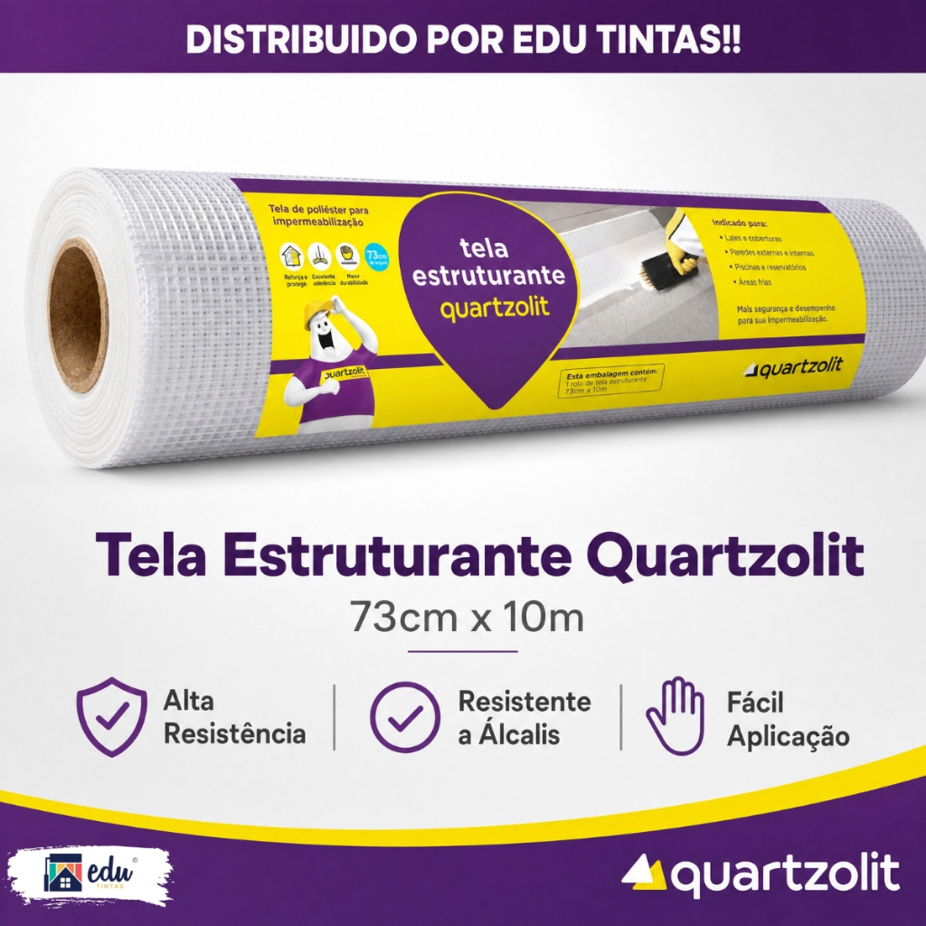 Tela Estruturante Poliéster-quartzolit-0,73cm X 10m-reforço