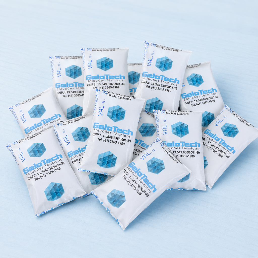 Kit gelo em gel artificial reutilizável flexível 15ml Gelotech gelox bolsa de gelo cooler