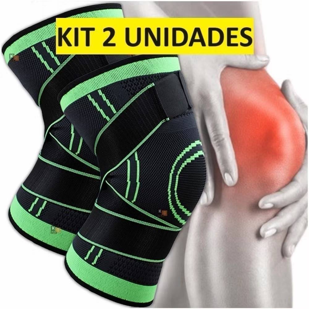 Joelheira Fitness Ajustável para Academia, Corrida, Musculação e Crossfit - De Dor No Joelho 360°