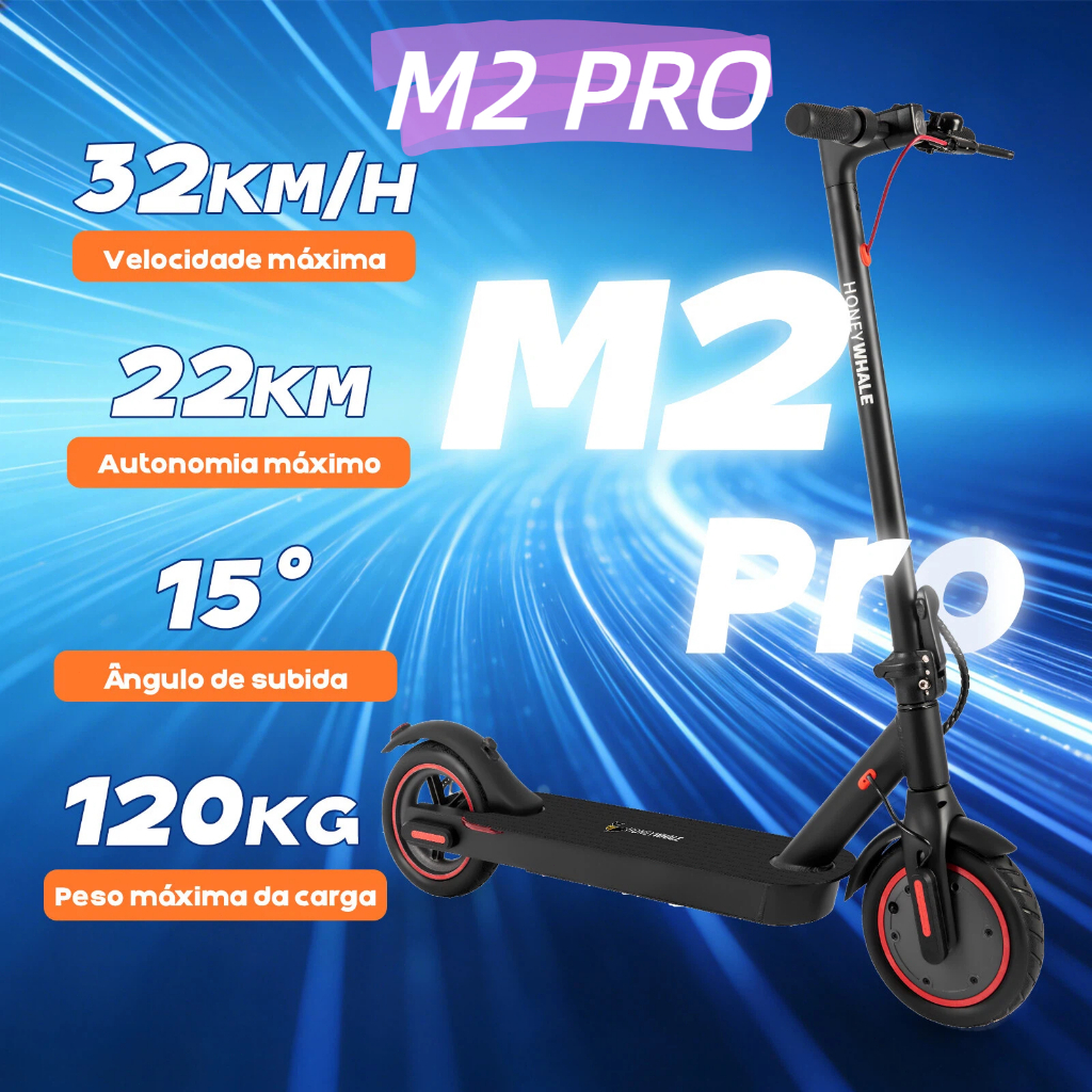HONEYWHALE M2 Pro,M2 MAX,M2 MAX-B modelos da série Patinete Elétrico Scooter, 32KM/H, 22-32KM Autonomia,App Bluetooth · foto 2