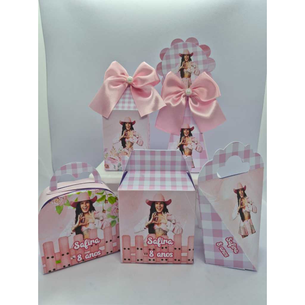 Personalizados BOIADEIRA ANA CASTELA Kit Caixinhas Lembrancinha Festa Aniversário. Faço Outros Temas