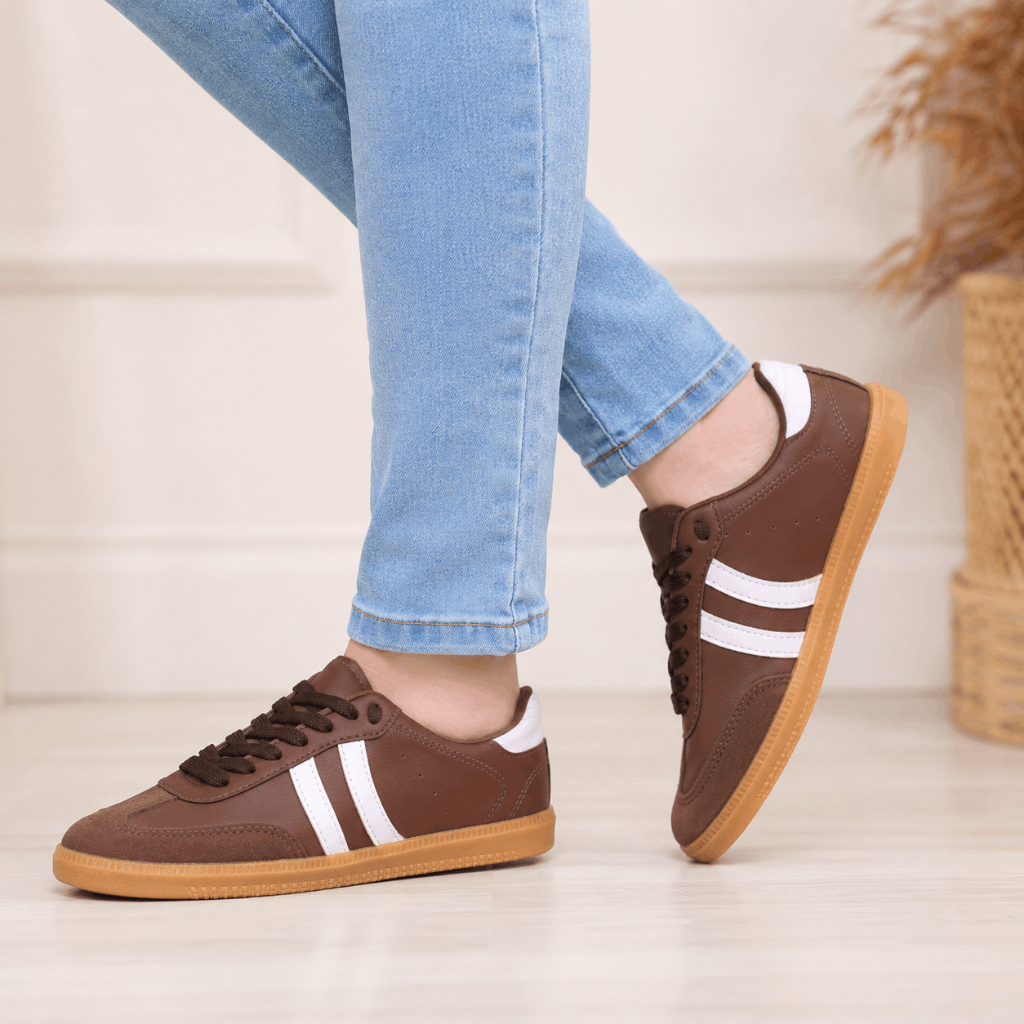 Sapatênis Feminino Casual Urbano Retro Vintage Estiloso Confortável Super Leve Macio Para Dia a Dia