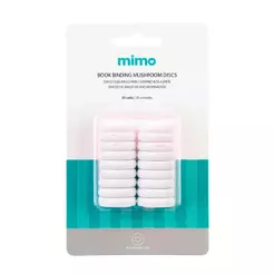 Disco Cogumelo para Caderno Inteligente Branco Mimo - 24 mm - 20 Unids