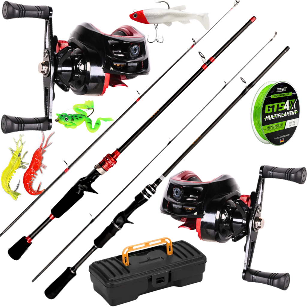 Carretilha De Pesca Anti Cabeleira Arrasto 10kg Vara Carbono Isca Artificial Linha Multifilamento