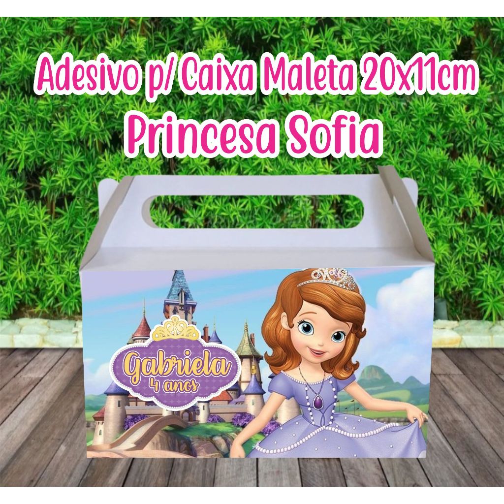 Adesivos para Maleta da Princesa Sofia Lancheira Festa Infantil na Escola - Lembrancinha Aniversário - festa - maletinha