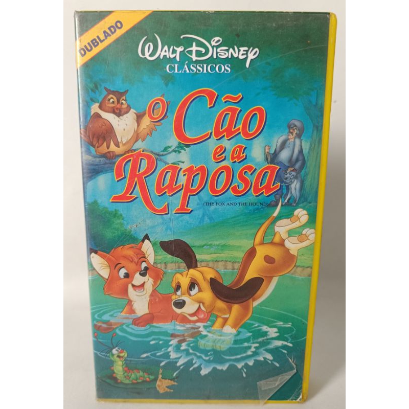 VHS O Cão e A Raposa Dublado filme desenho infantil Walt Disney Clássicos fita colecionador