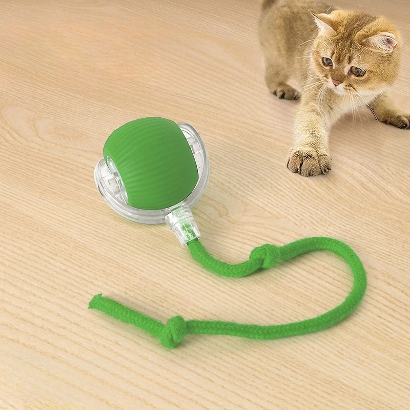 Bola Interativa Automática Para Gatos , Brinquedo De Treinamento Elétrico Com Recurso De Rolo Inteligente, USB