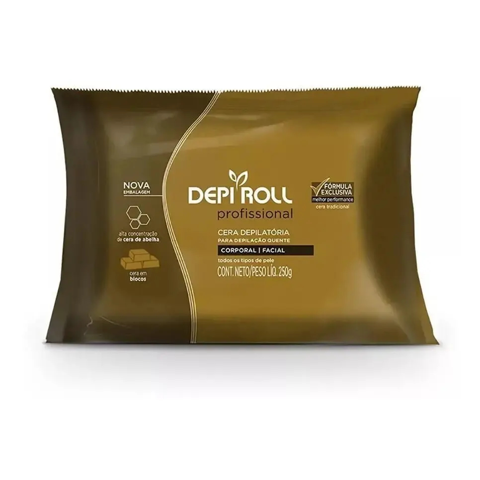 Cera Depilatória Quente Depi Roll Profissional Abelha Corporal e Facial 250g