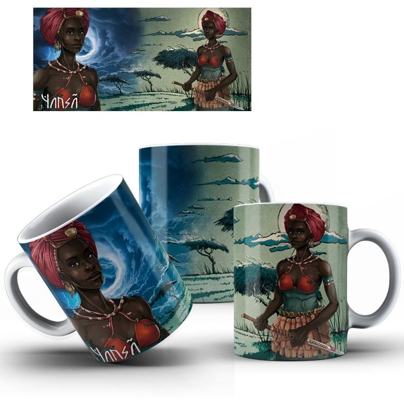 Caneca Orixá yansa -Iansa Umbanda Candomblé - Presente Religioso Axé 325ml