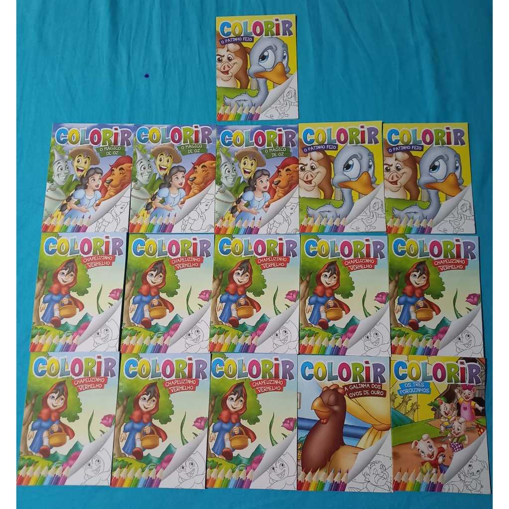 16x Livro de Colorir para Lembrança de aniversário - Vários Títulos
