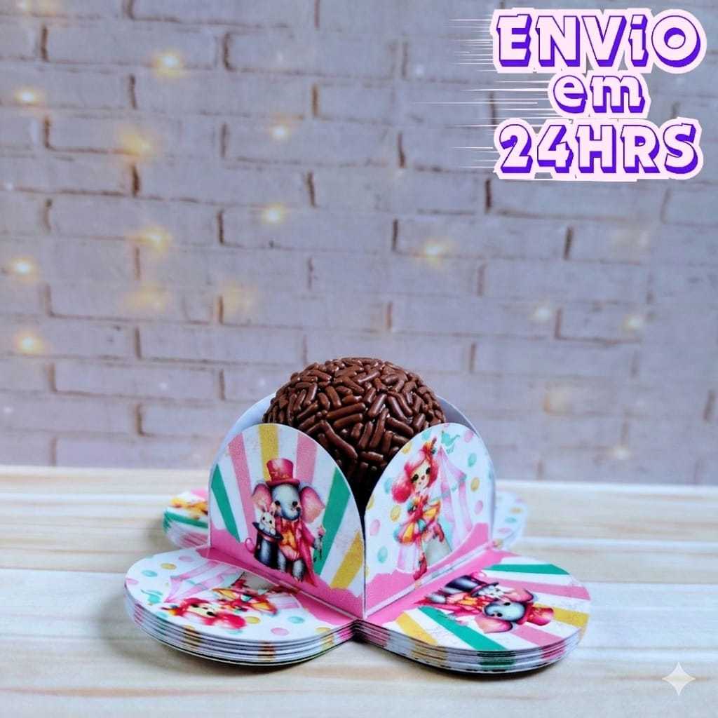 50-200 Forminhas de Doces CIRCO ROSA Personalizadas Tema/Lembrancinha de Festa Infantil/Aniversario