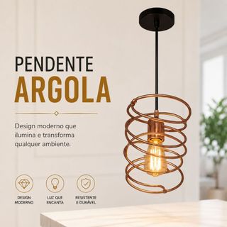 Lustre Pendente Argola Industrial Moderno Para Bancada Cozinha Sala ( Produto inovador )