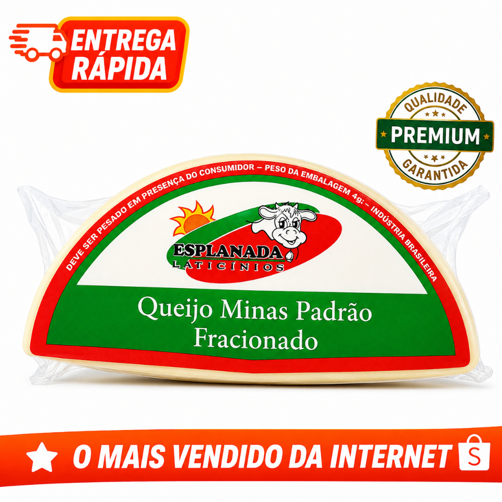 Queijo Minas Padrão Fracionado Esplanada Laticinios 400g