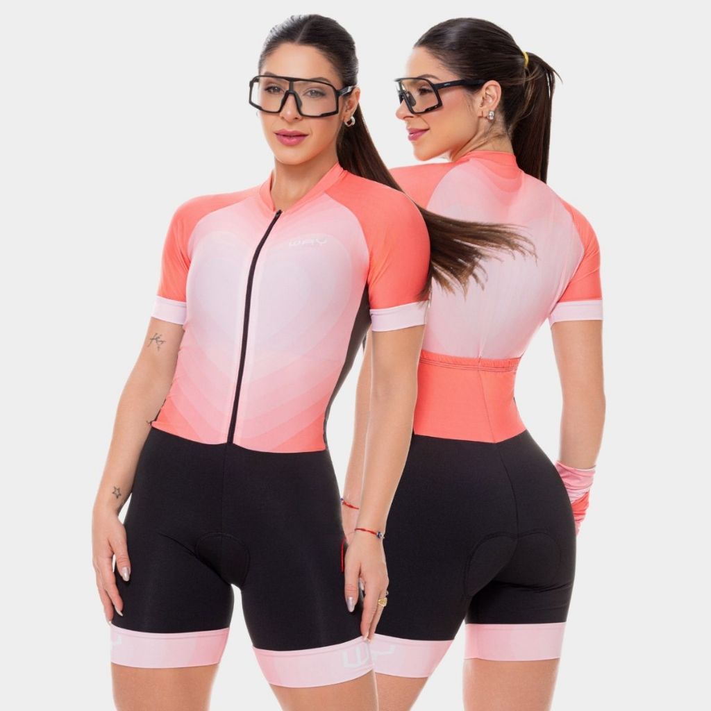 Macaquinho Macacão Ciclismo Ciclista Feminino Mulheres Pedalar Bike Mtb Uv Manga Curta Pulsar