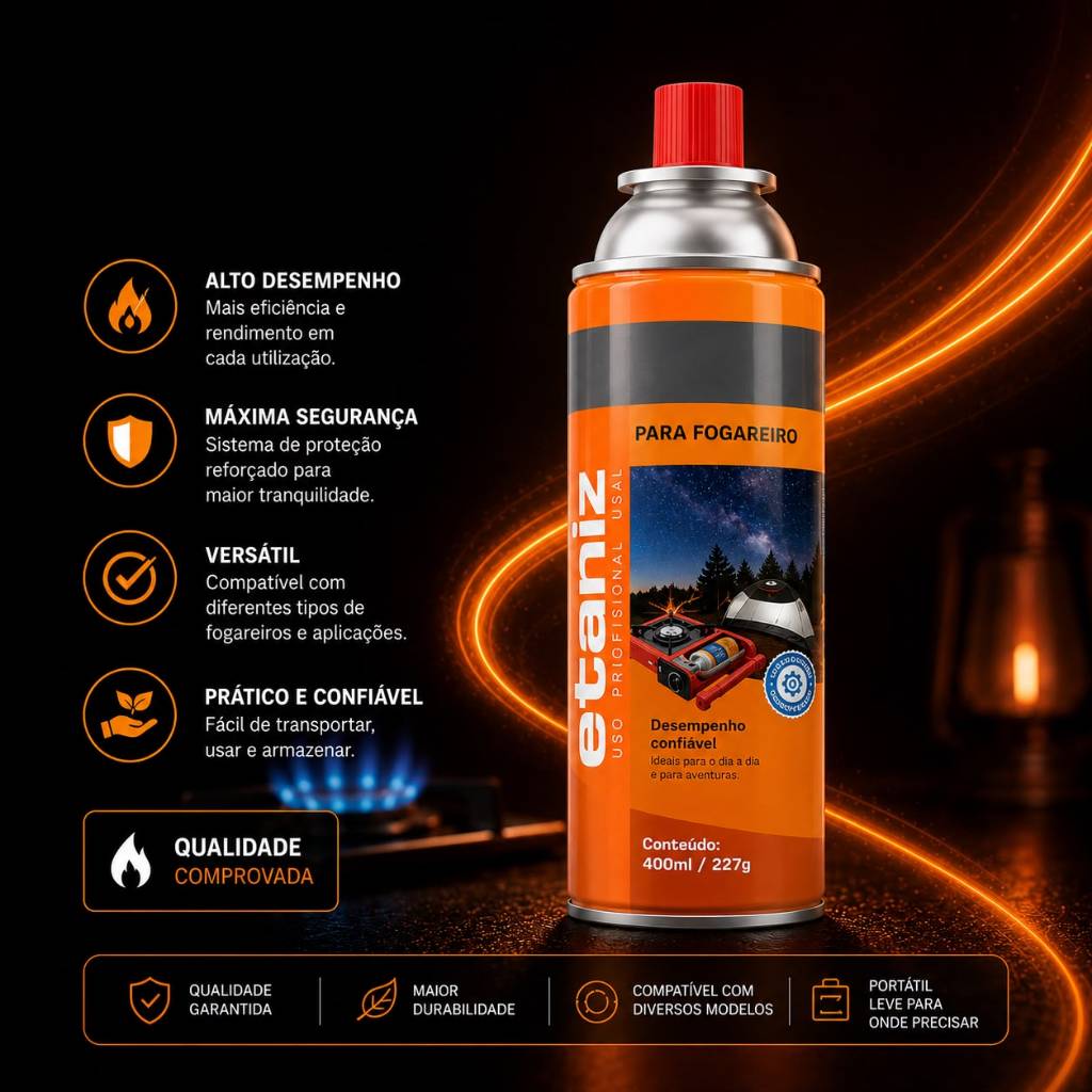 [OFERTA] 2 ou 4 Cilindro Refil Smart Acampamento Motorhome para Fogareiro Portátil Etaniz ENVIO HIPER RAPIDO