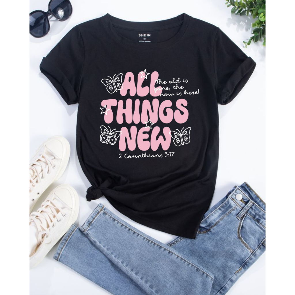 Camiseta Cristã Moda Feminina Casual 100% Algodão Premium Estilosa Confortável Versátil Streetwear