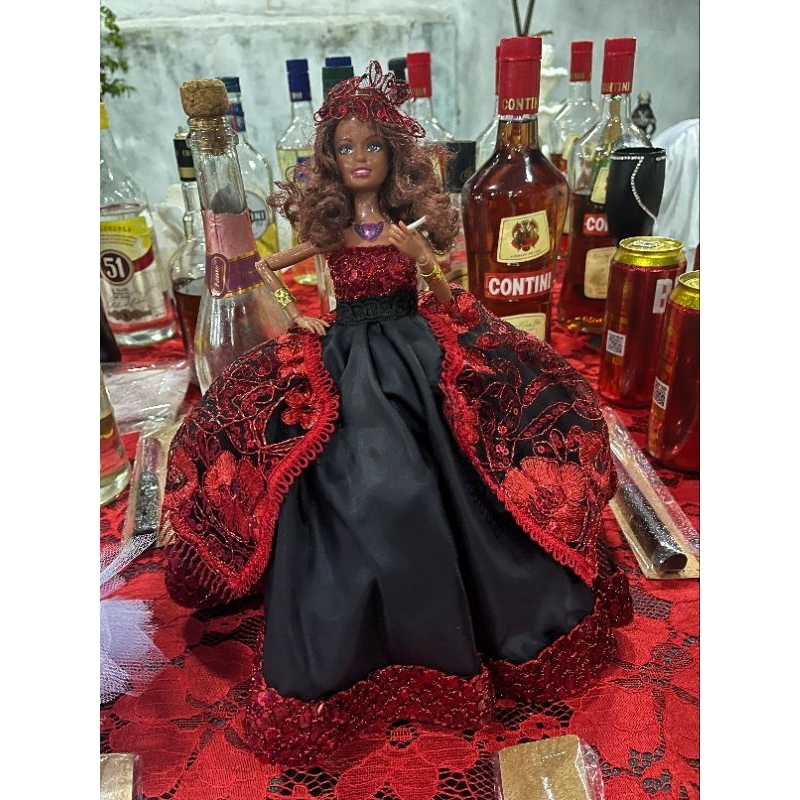🌹❤️ Boneca barbie(similar) articulada Artesanal Vestida de Pombogira Dona 7 Rainha da encruzilhada ❤️🌹