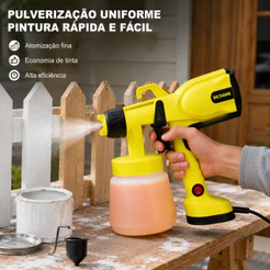 Pistola De Pintura Pulverizadora Elétrica 550W 800W 800ML Viscosidade máxima 80 DIN-Secs 38,000 RPM