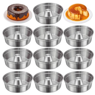 Kit 10 Forma de Bolo N 18 Pudim Pequeno Redonda  Assadeira Padaria Cone de Aluminio Redonda