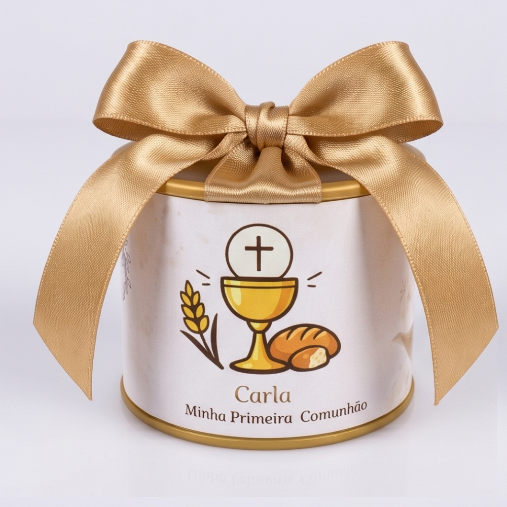 Kit Tubolatas personalizadas 5×6 - Lembrancinha de Primeira Eucaristia - Primeira Comunhão
