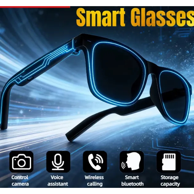 Óculos Inteligente Bluetooth D11 com Áudio e Chamada | Smart Glass com Controle Touch