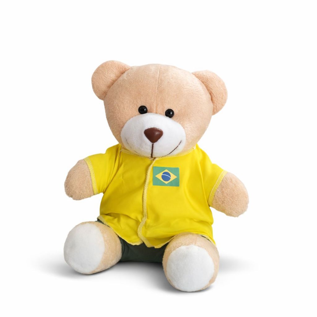 Urso de Pelúcia Brasil Seleção Brasileira Super Macio Infantil Presente Criativo