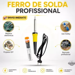 Kit Ferro De Solda 60W Soldador 40W 110v 220v Com Estanho e sem estanho