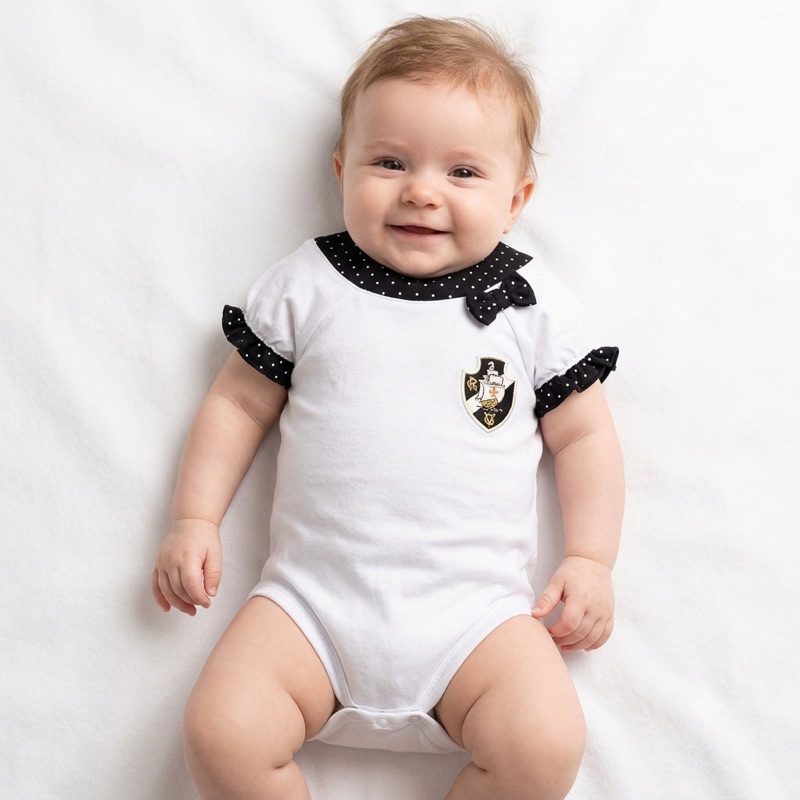 Body Vasco Torcida Caravela Menina 100% Algodão