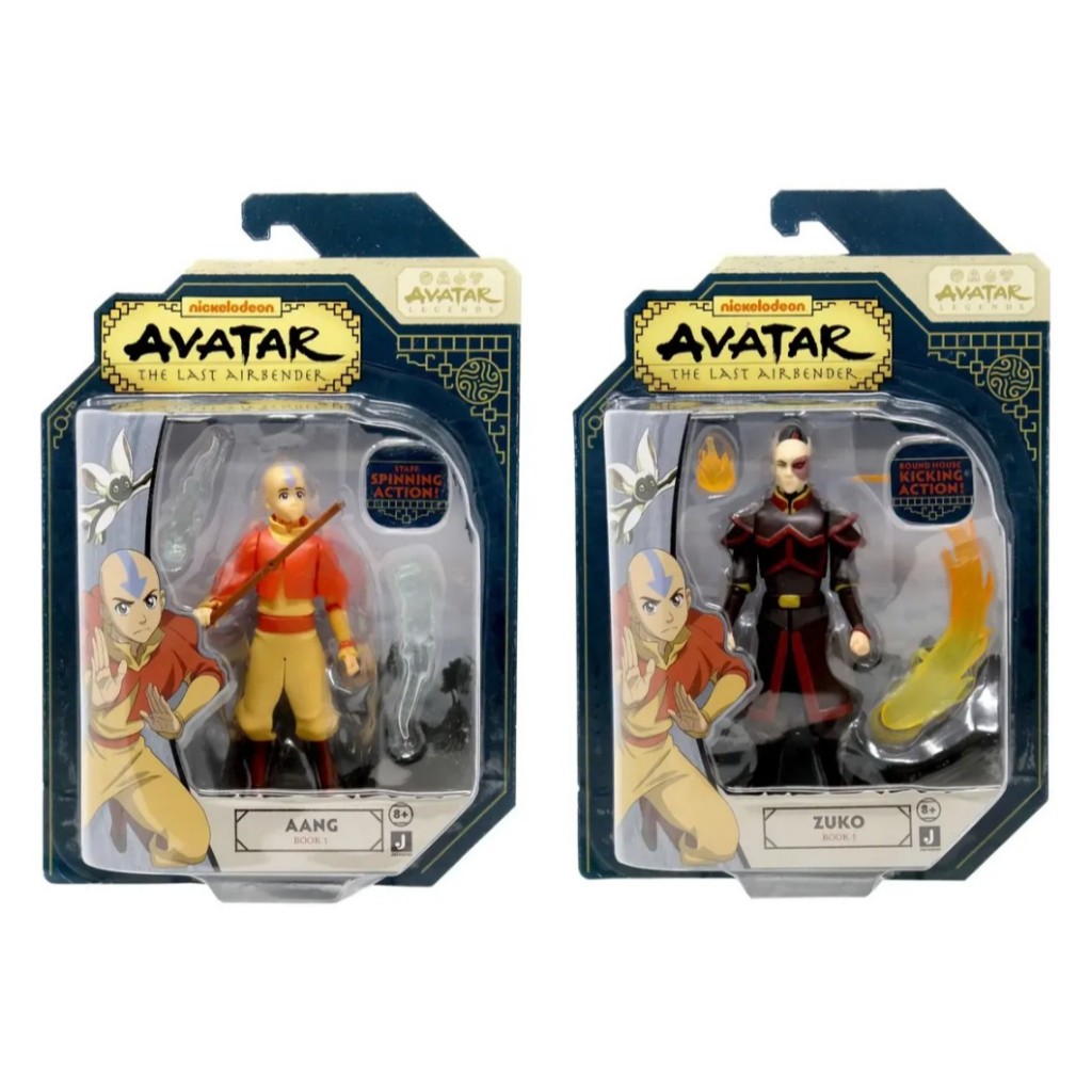 Figura Aang E Zuko Avatar a Lenda de Aang Book 1 - Livro 1 Nickelodeon