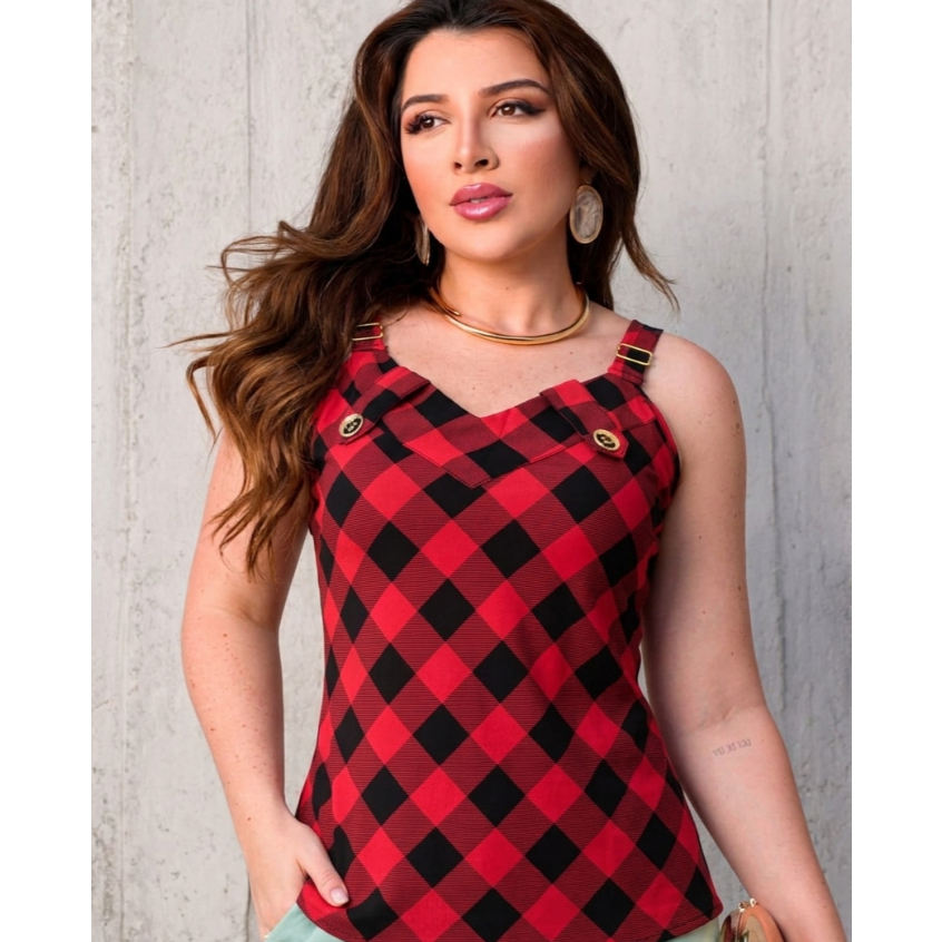 Blusa Femenina Regatinha Con Regulage  Regata Alcinha Do Tecido Duna No Tamanhos M/G/GG° ENTREGA RAPIDA