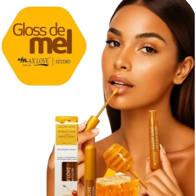 Gloss de Mel para restaurar lábios rachados - MAX LOVE