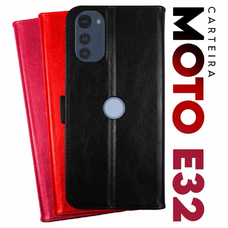 Capa de carteira flip cover MOTOROLA E32 E32S G22
