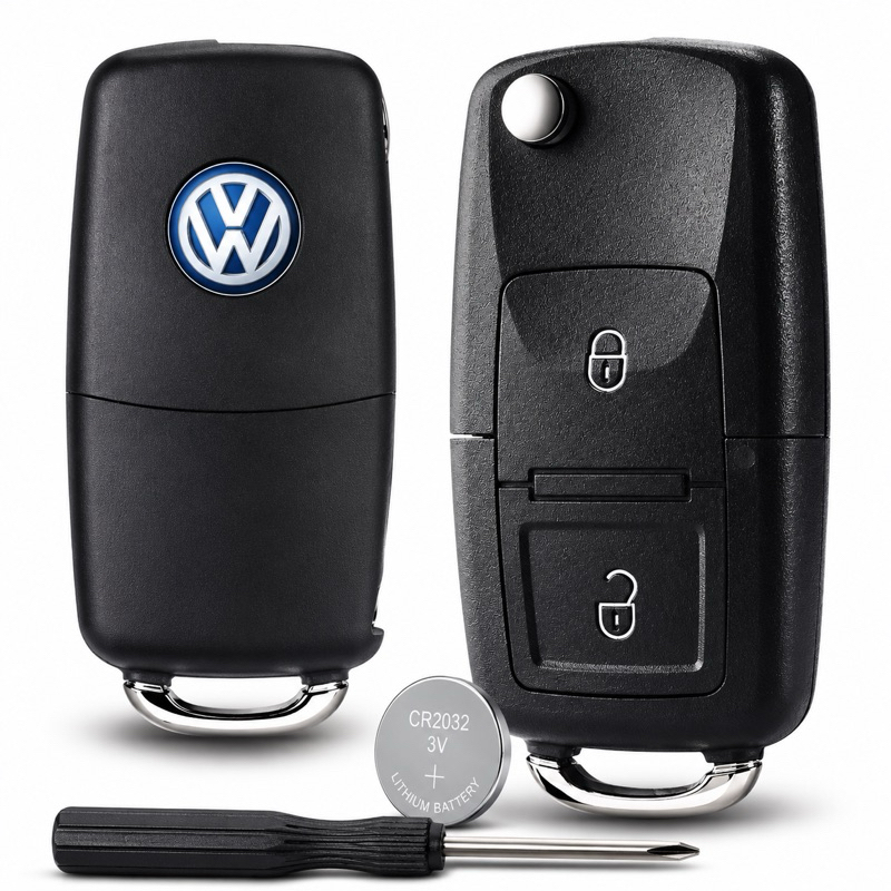 Chave Canivete Volkswagen G5 2 Botões com Bateria e Chave de Fenda – Encaixe Perfeito  - Controle Vw Gol