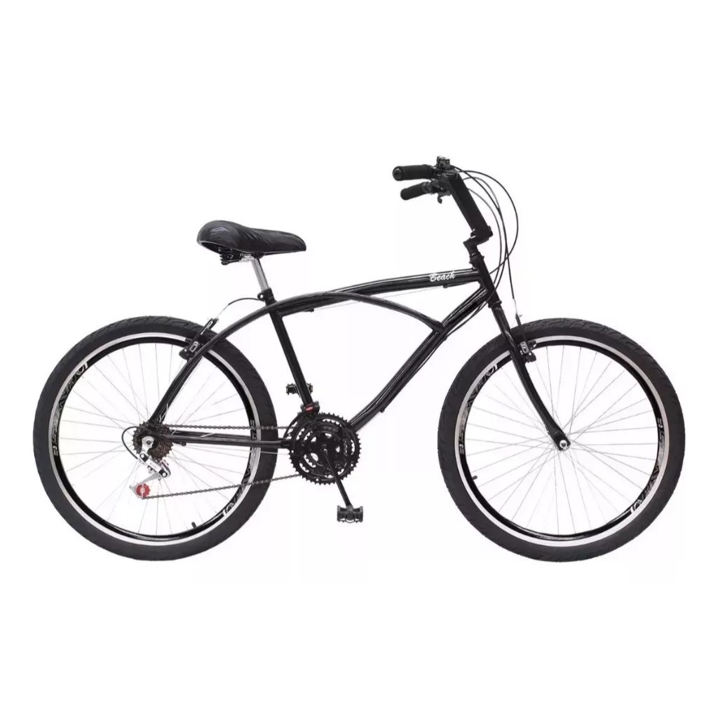 Bicicleta Caiçara Beach Aro 26 Praiana Confort 18 Velocidades Monkey