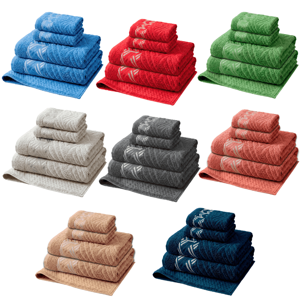 Jogo de Toalhas de Banho 5 Peças Jacquard Premium Berlim Grande (2 Banhos + 2 Rostos + 1 Toalha de Piso) – Alta absorção
