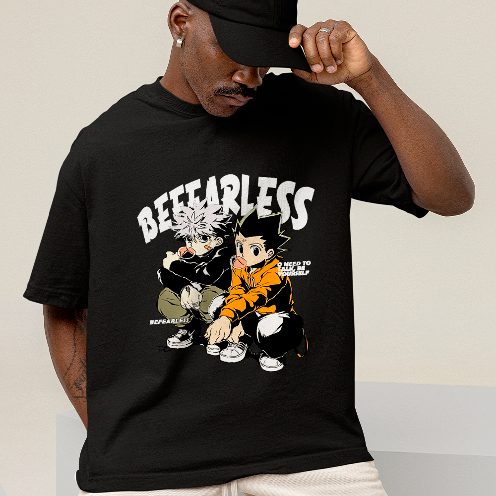 Camiseta Basica ou Oversized Hunter X Hunter Kilua Gon Swag Anime Streetwear Aesthetic Unissex