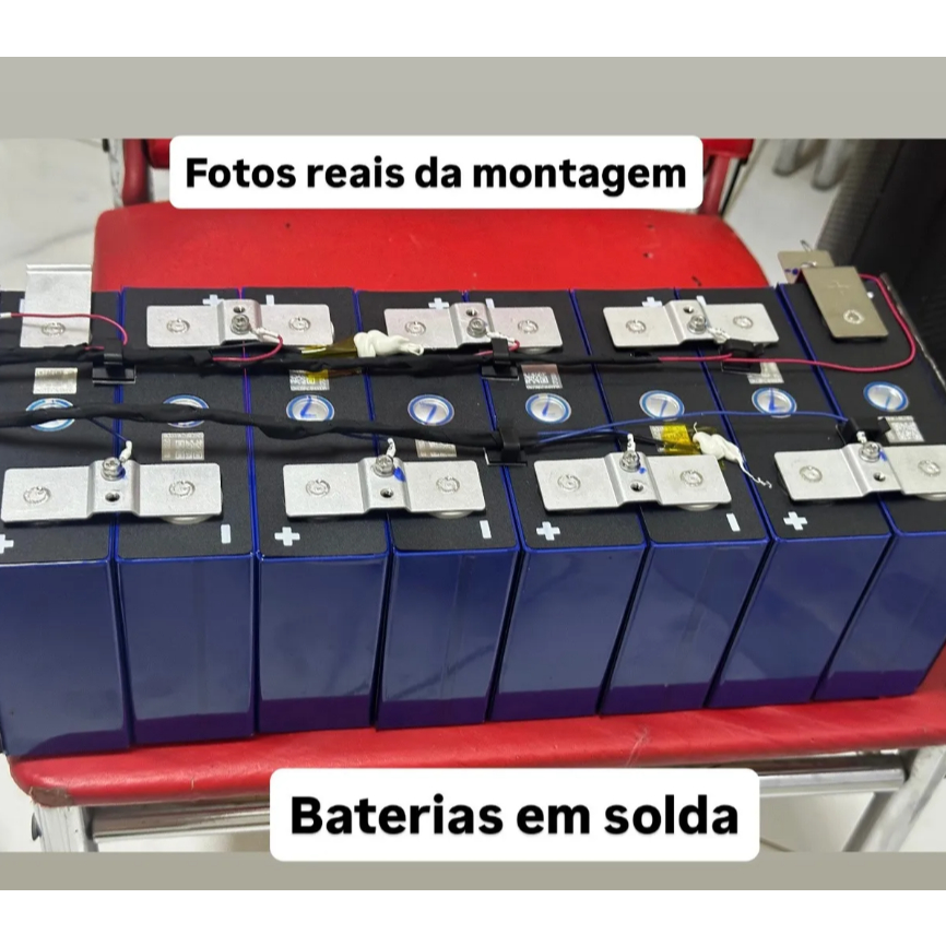 LiFePO4 24,8V – Montada com 8 Células de 3,2V