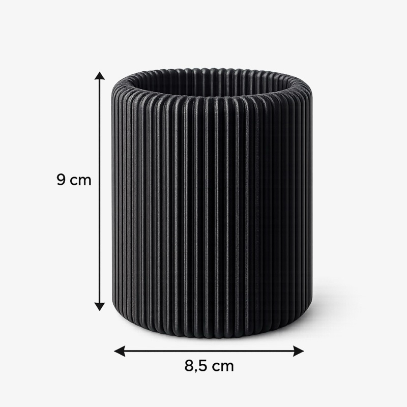 Detalhes do Porta Escova Canelado Decorativo Organizador Banheiro Moderno Minimalista